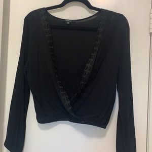 Black Blouse, Open Front, Small
